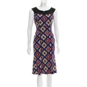 Diane Von Furstenberg 100% Silk Beaded Dress